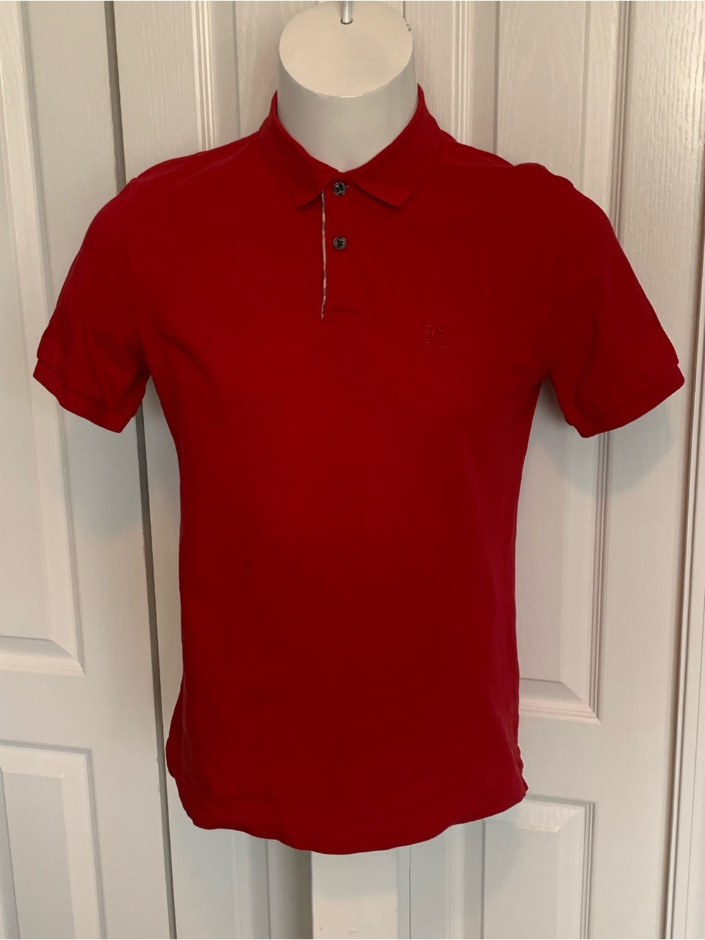 Men's Burberry Red Polo Shirt